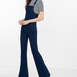 EXPRESS Flare Denim Overalls
